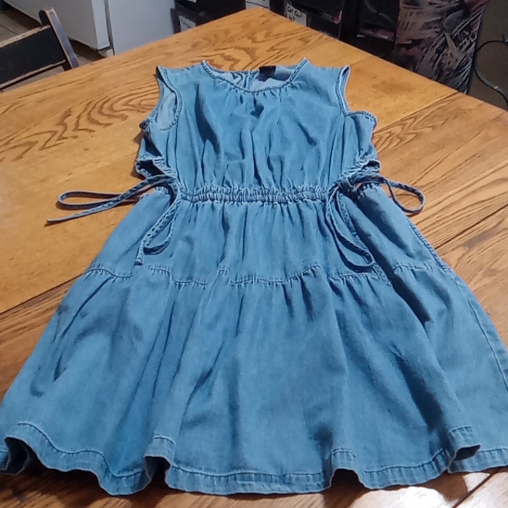 GAP Light Blue Denim-Style Sleeveless Dress